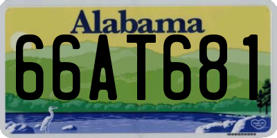 AL license plate 66AT681