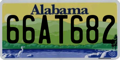 AL license plate 66AT682