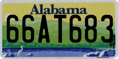 AL license plate 66AT683