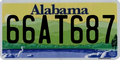 AL license plate 66AT687