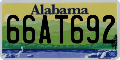 AL license plate 66AT692