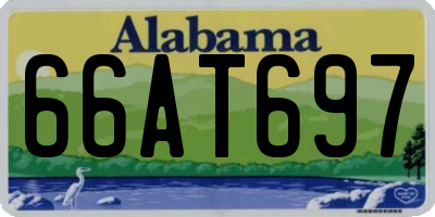 AL license plate 66AT697