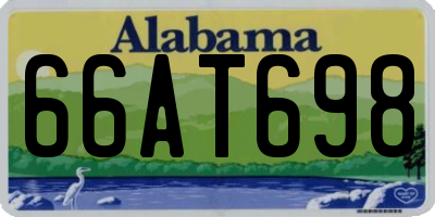 AL license plate 66AT698