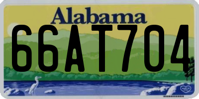AL license plate 66AT704