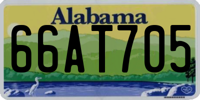 AL license plate 66AT705
