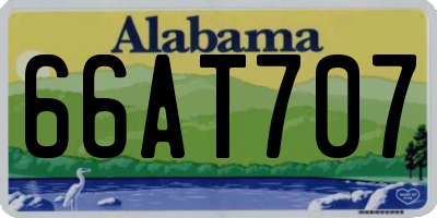 AL license plate 66AT707