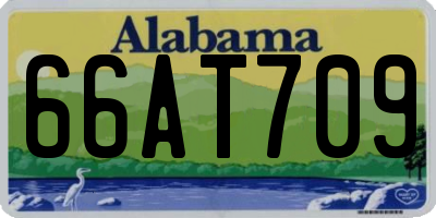 AL license plate 66AT709