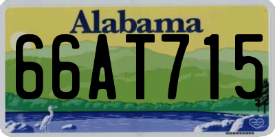 AL license plate 66AT715