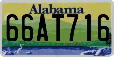 AL license plate 66AT716