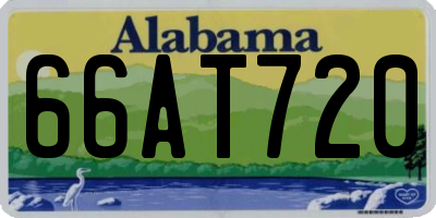 AL license plate 66AT720