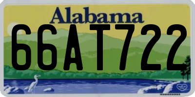 AL license plate 66AT722