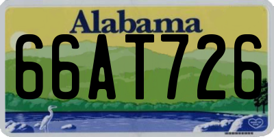 AL license plate 66AT726