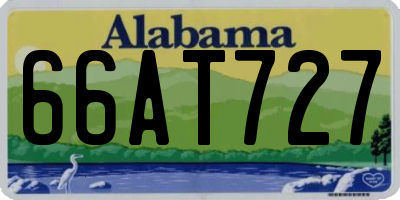 AL license plate 66AT727