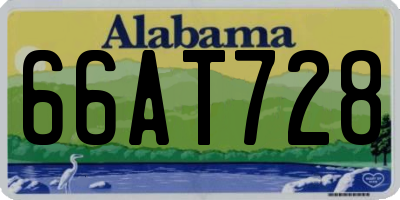 AL license plate 66AT728