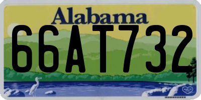 AL license plate 66AT732
