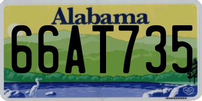 AL license plate 66AT735