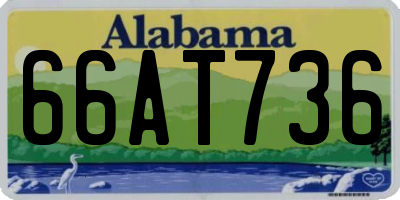 AL license plate 66AT736