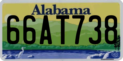 AL license plate 66AT738