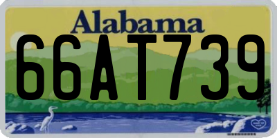 AL license plate 66AT739