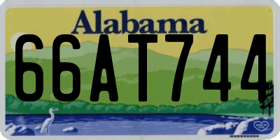 AL license plate 66AT744