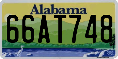 AL license plate 66AT748