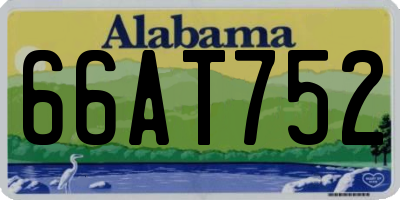 AL license plate 66AT752