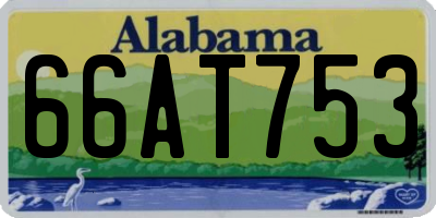 AL license plate 66AT753