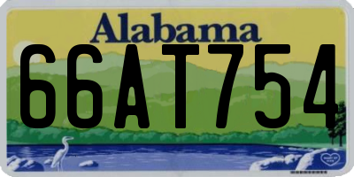 AL license plate 66AT754