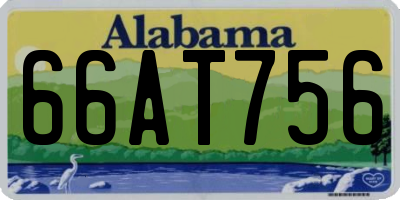 AL license plate 66AT756