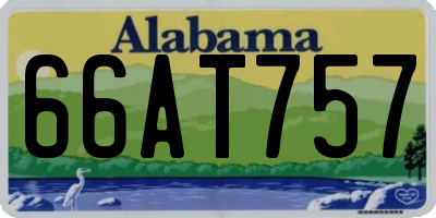 AL license plate 66AT757
