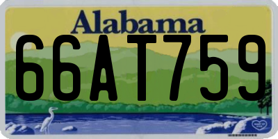 AL license plate 66AT759