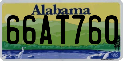 AL license plate 66AT760