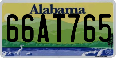 AL license plate 66AT765