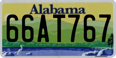 AL license plate 66AT767