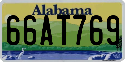 AL license plate 66AT769