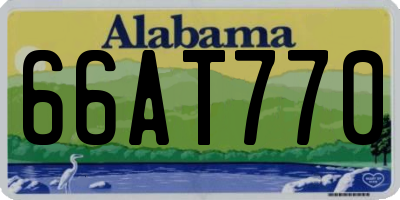 AL license plate 66AT770