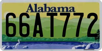 AL license plate 66AT772