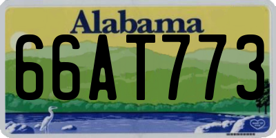 AL license plate 66AT773