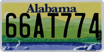 AL license plate 66AT774