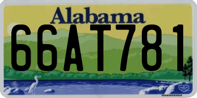 AL license plate 66AT781