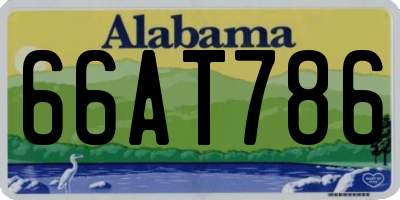 AL license plate 66AT786
