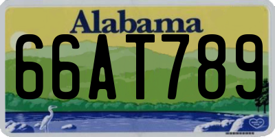 AL license plate 66AT789