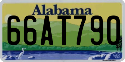 AL license plate 66AT790