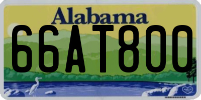 AL license plate 66AT800