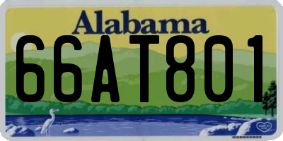 AL license plate 66AT801