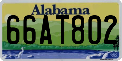 AL license plate 66AT802