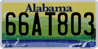 AL license plate 66AT803