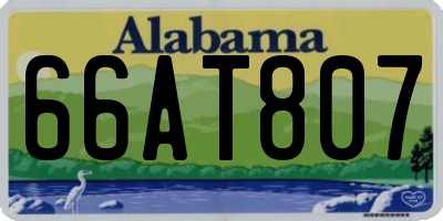 AL license plate 66AT807