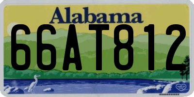 AL license plate 66AT812