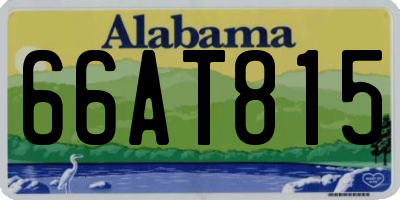 AL license plate 66AT815